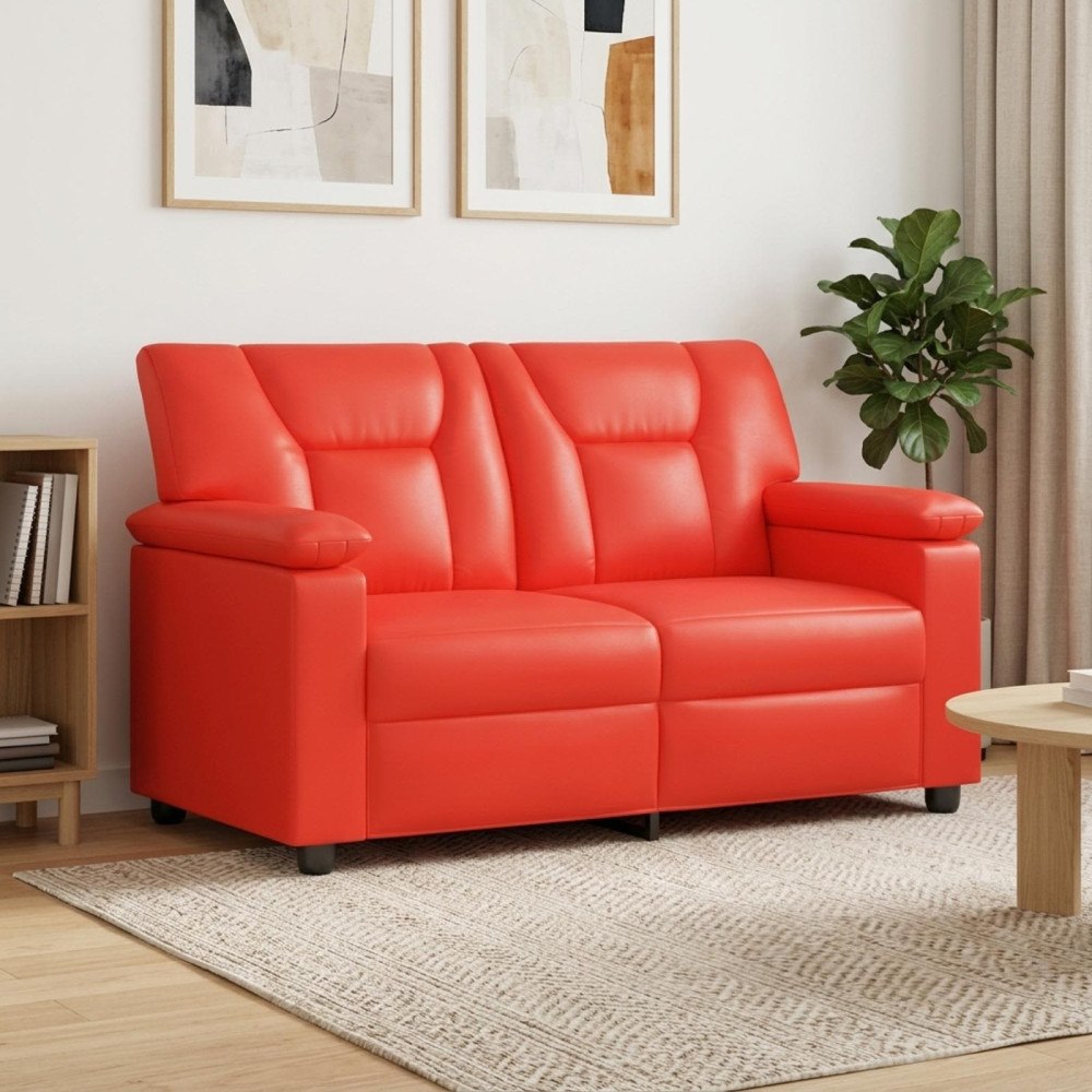 vidaXL Soffa Röd 151 x 85 x 93 cm Konstläder