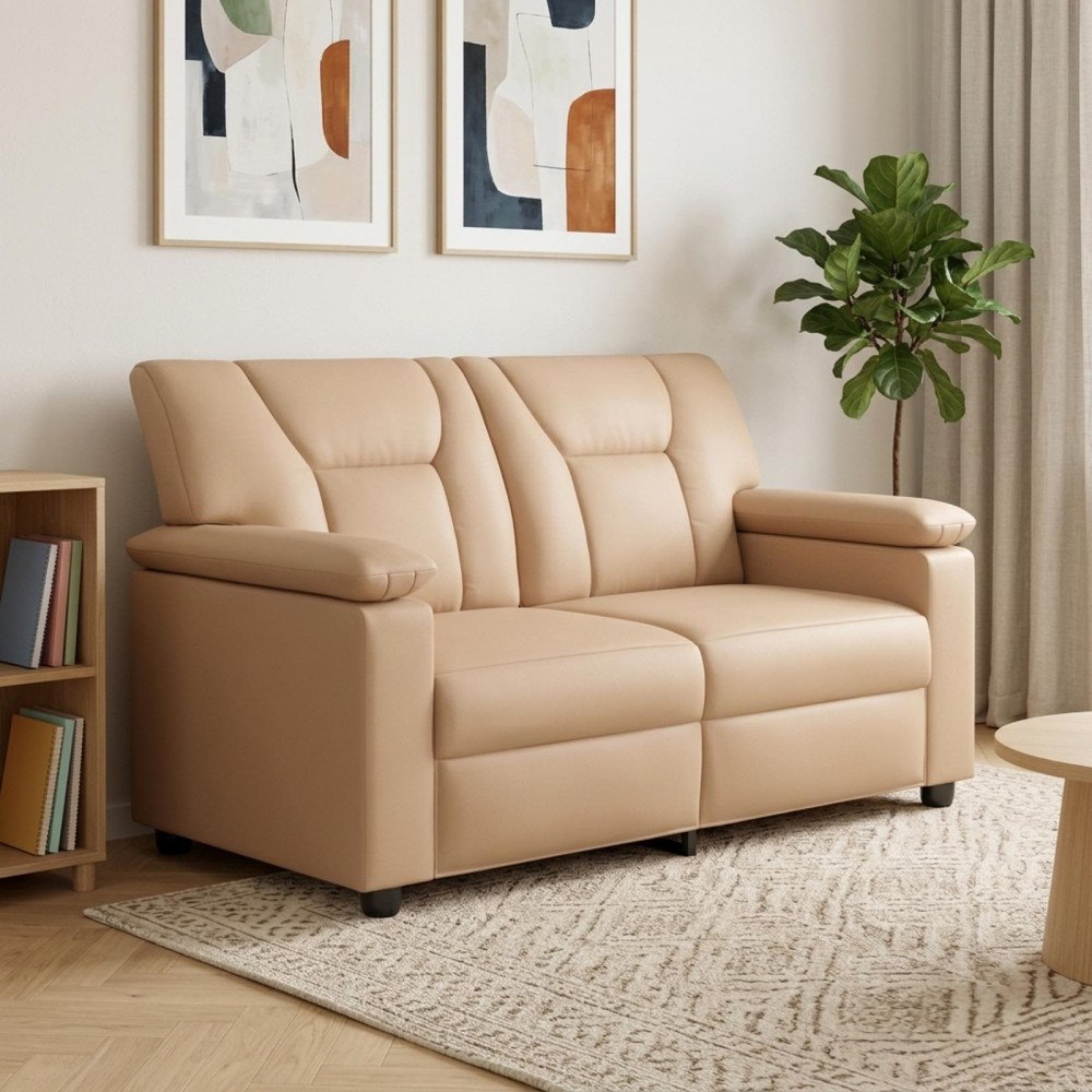 vidaXL Soffa Cappuccino 151 x 85 x 93 cm Konstläder