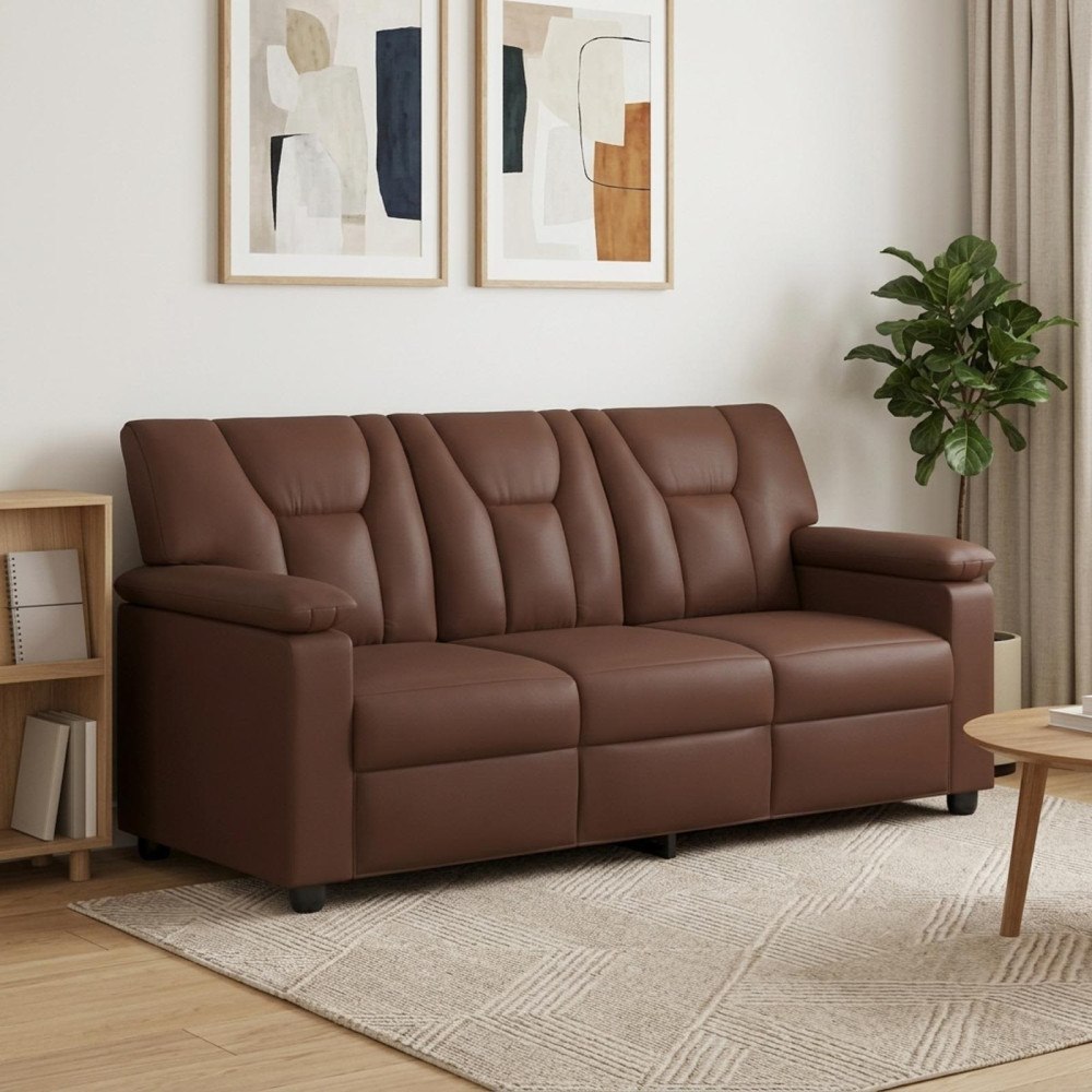 vidaXL Soffa Brun 191 x 85 x 93 cm Konstläder