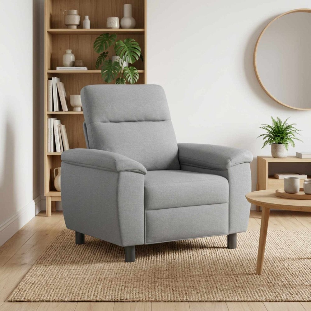 vidaXL Soffa Ljusgrå 95 x 90 x 95 cm Tyg