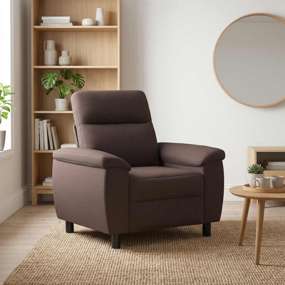 vidaXL Soffa Mörkbrun 95 x 90 x 95 cm Tyg