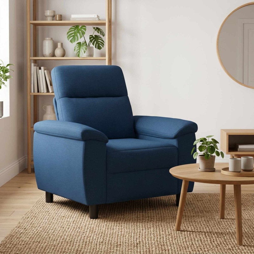 vidaXL Soffa Blå 95 x 90 x 95 cm Tyg