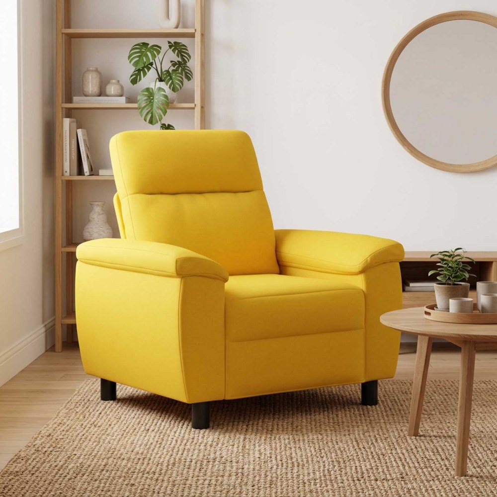 vidaXL Soffa Ljusgul 95 x 90 x 95 cm Tyg