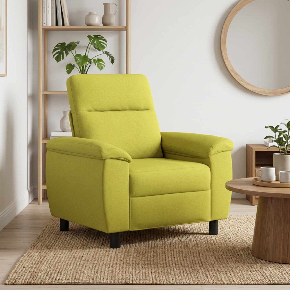 vidaXL Soffa Ljusgrön 95 x 90 x 95 cm Tyg