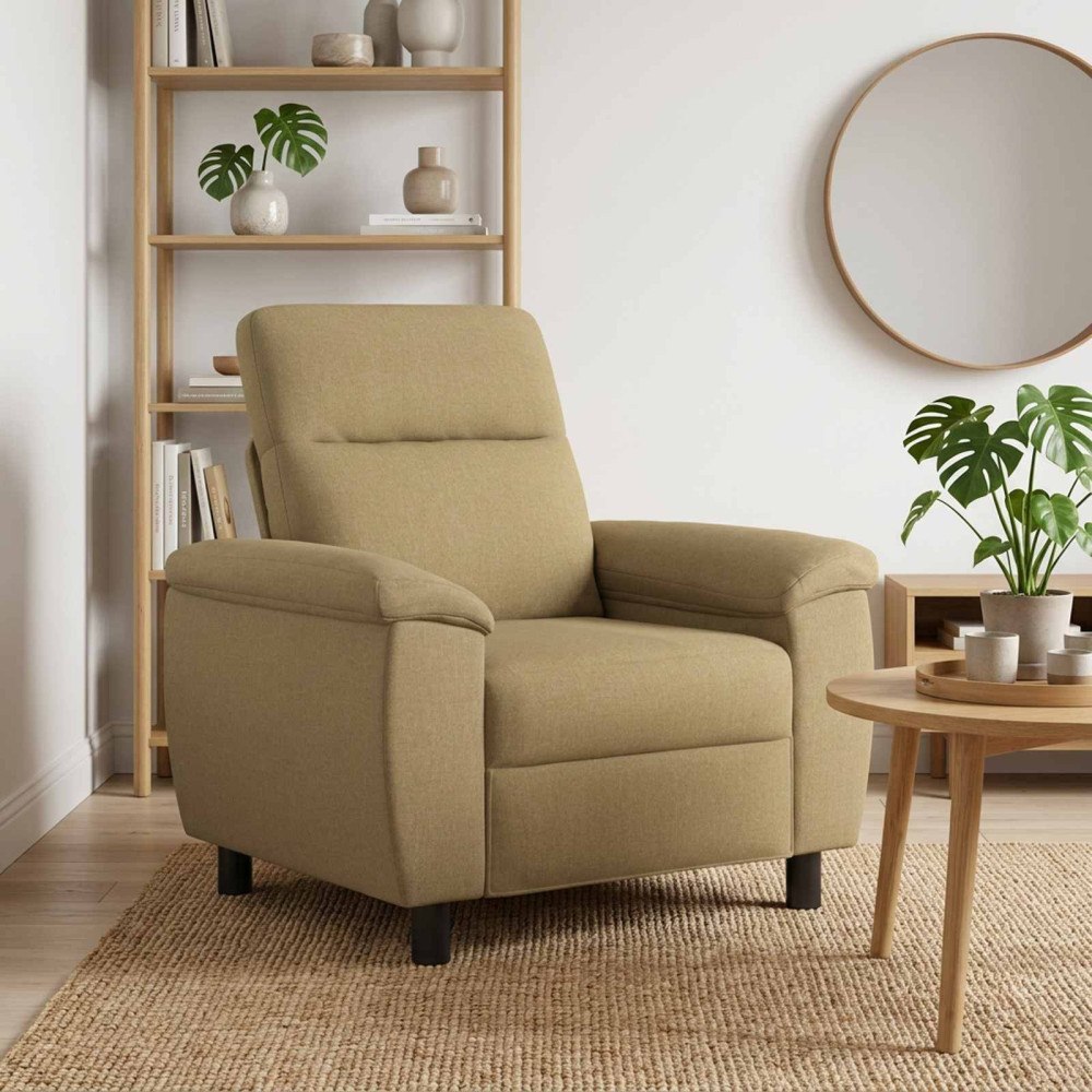 vidaXL Soffa Ljusbrun 95 x 90 x 95 cm Tyg