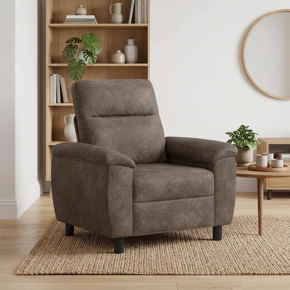 vidaXL Soffa Mörkgrå 95 x 90 x 95 cm Faux Mockaläder