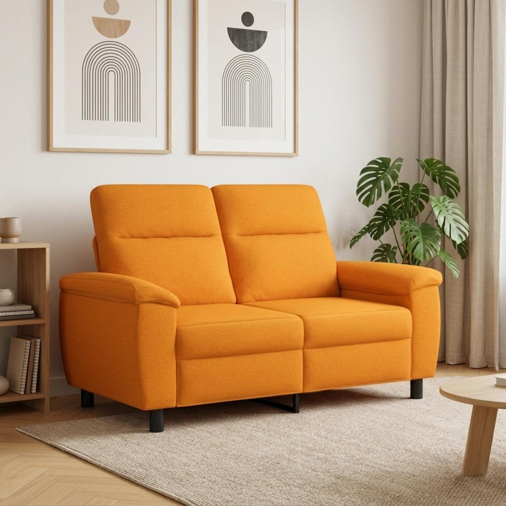 vidaXL Soffa Mörkgul 158 x 90 x 95 cm Tyg