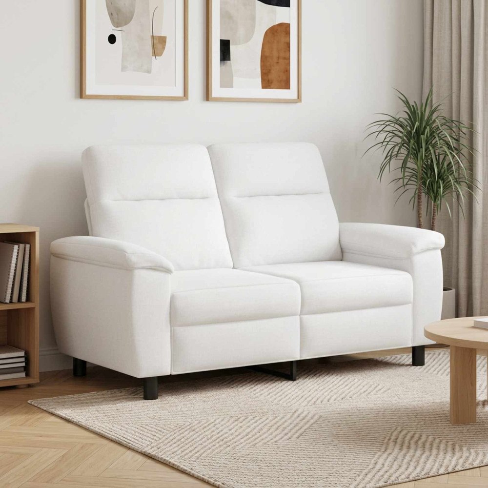 vidaXL Soffa Vit 158 x 90 x 95 cm Tyg