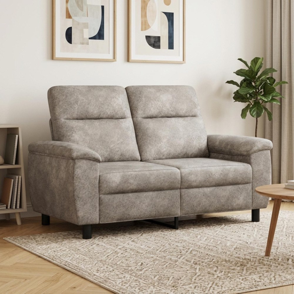 vidaXL Soffa Ljusgrå 158 x 90 x 95 cm Faux Mockaläder