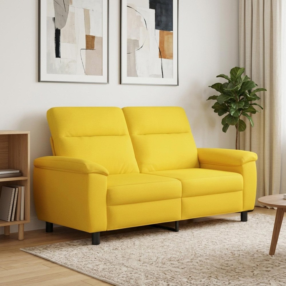 vidaXL Soffa Ljusgul 178 x 90 x 95 cm Tyg