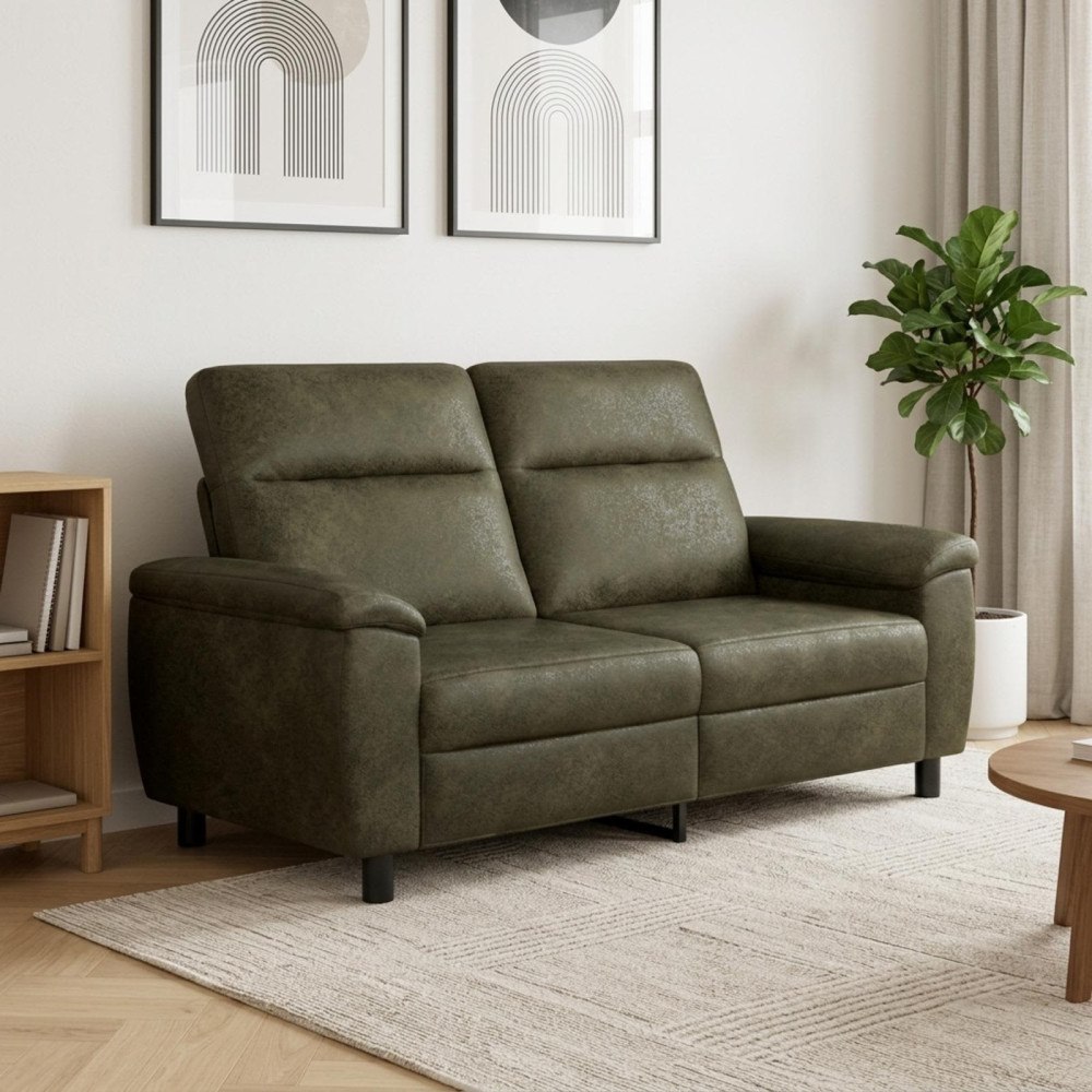 vidaXL Soffa Armégrön 178 x 90 x 95 cm Faux Mockaläder
