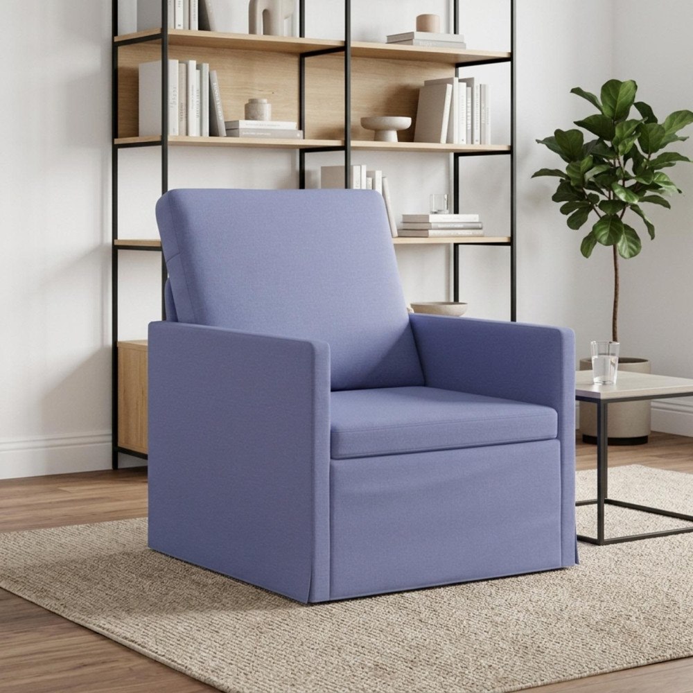 vidaXL Fåtölj Jeansblå 70 x 81 x 82 cm Tyg