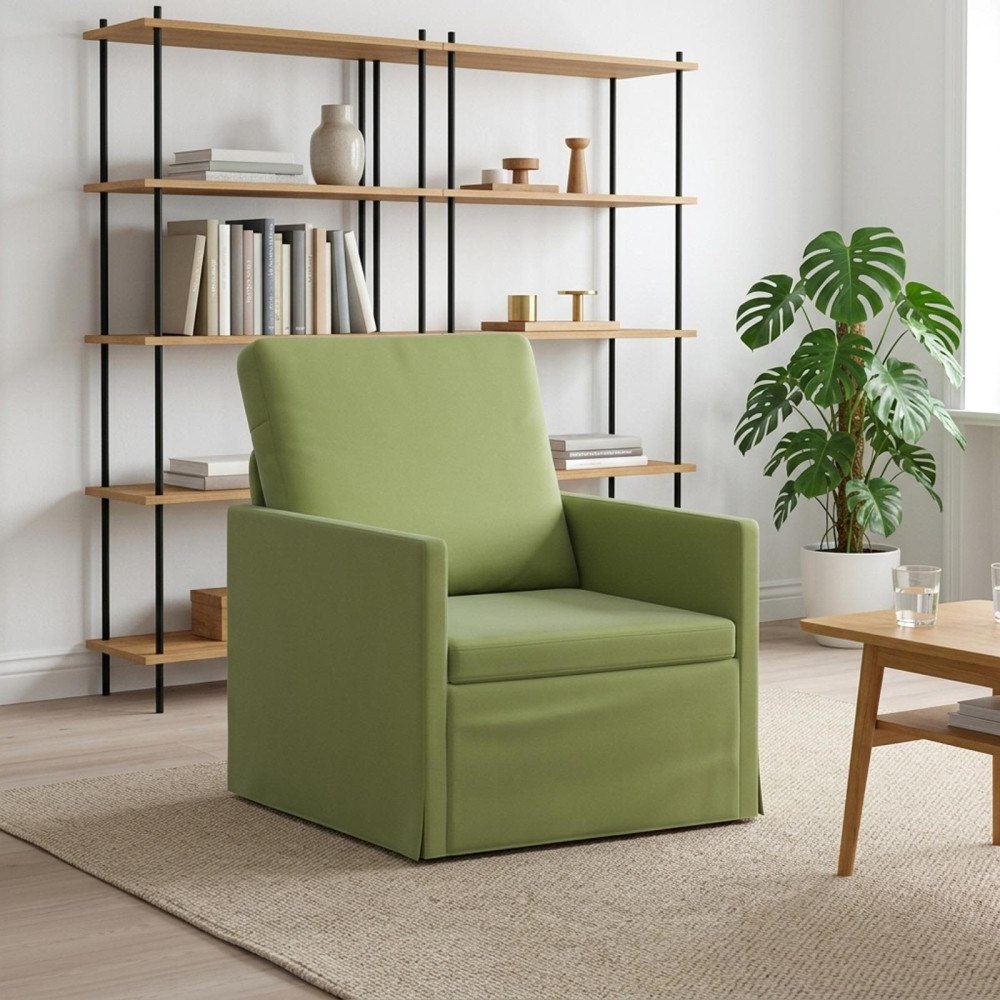 vidaXL Fåtölj Ljusgrön 70 x 81 x 82 cm Sammet (V)