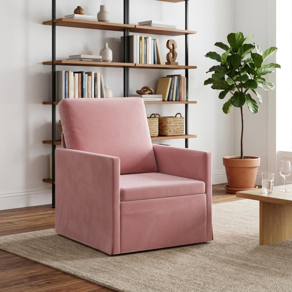 vidaXL Fåtölj Rosa 70 x 81 x 82 cm Sammet (V)
