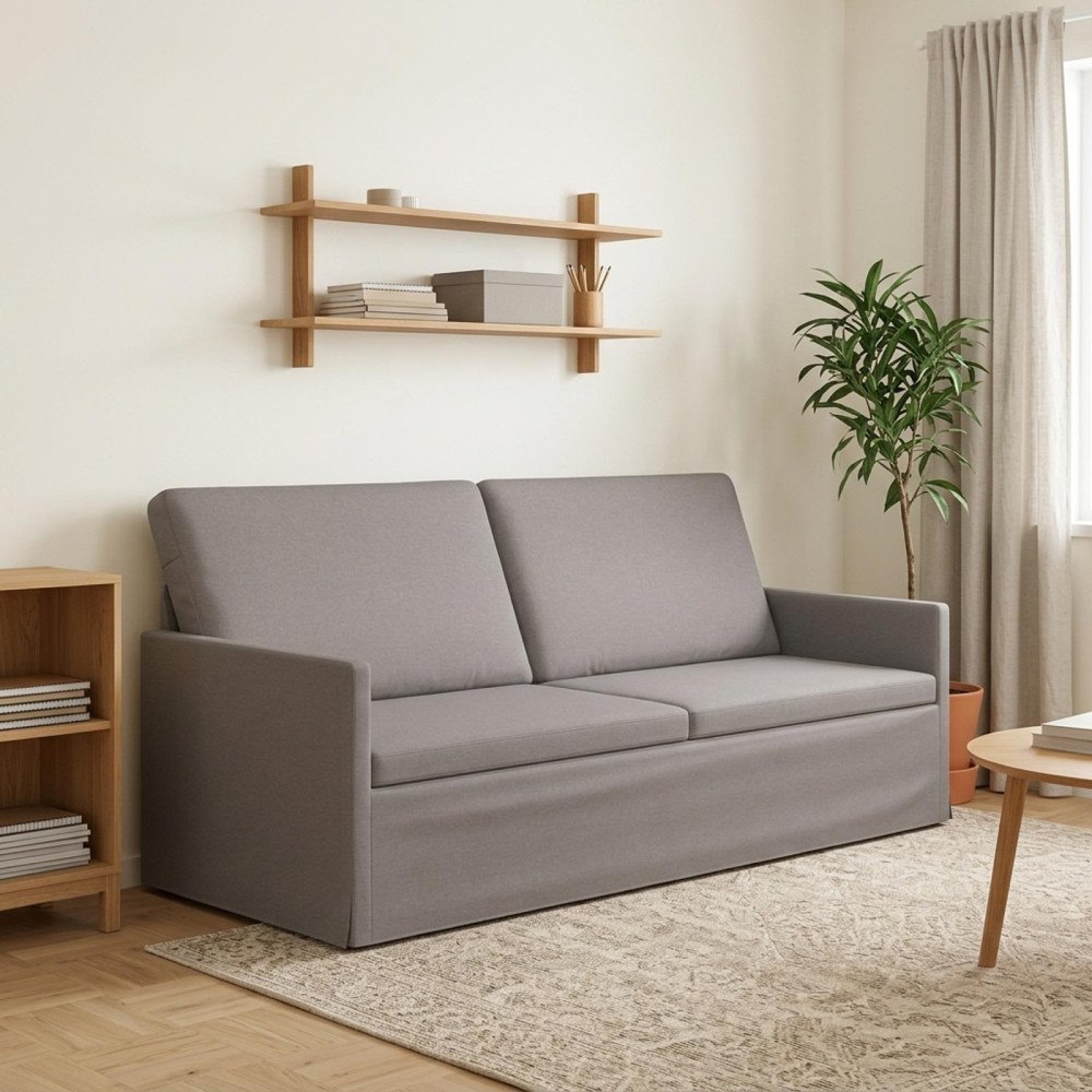 vidaXL 3-sitssoffa Taupe 190 x 81 x 82 cm Tyg