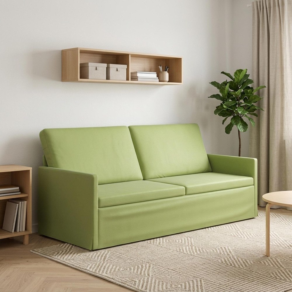vidaXL 3-sitssoffa Ljusgrön 190 x 81 x 82 cm Sammet (V)