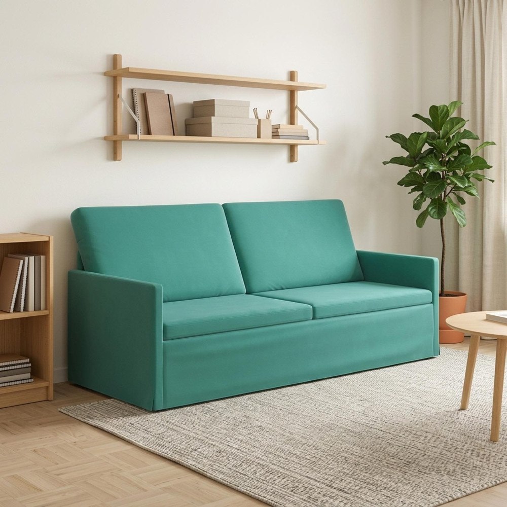 vidaXL 3-sitssoffa Turkos 190 x 81 x 82 cm Sammet (V)