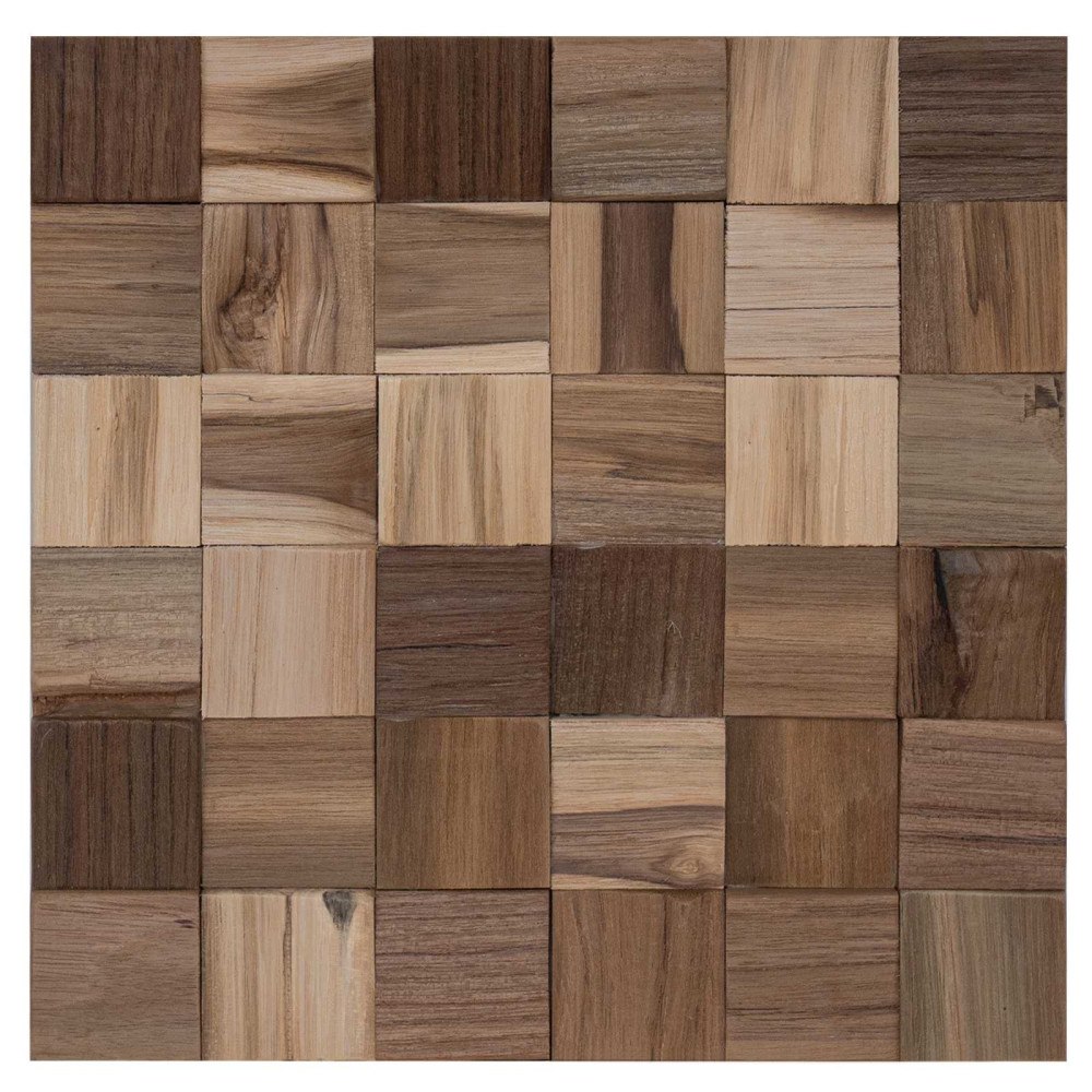 vidaXL Väggpanel 11 st Naturlig 30 x 30 x 2 cm