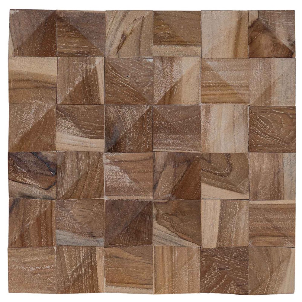vidaXL Väggpanel 11 st Naturlig 30 x 30 x 2 cm