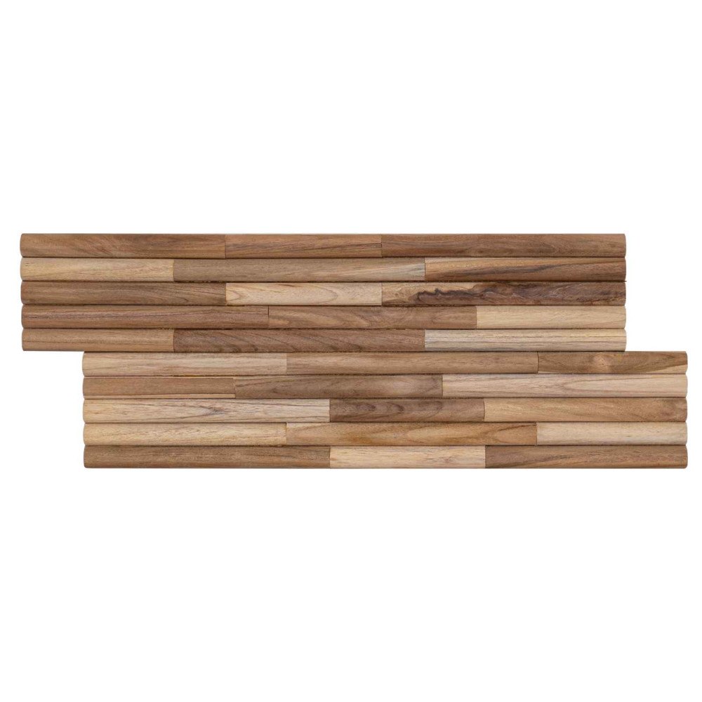 vidaXL Väggpanel 10 st Naturlig 55 x 20 x 2 cm