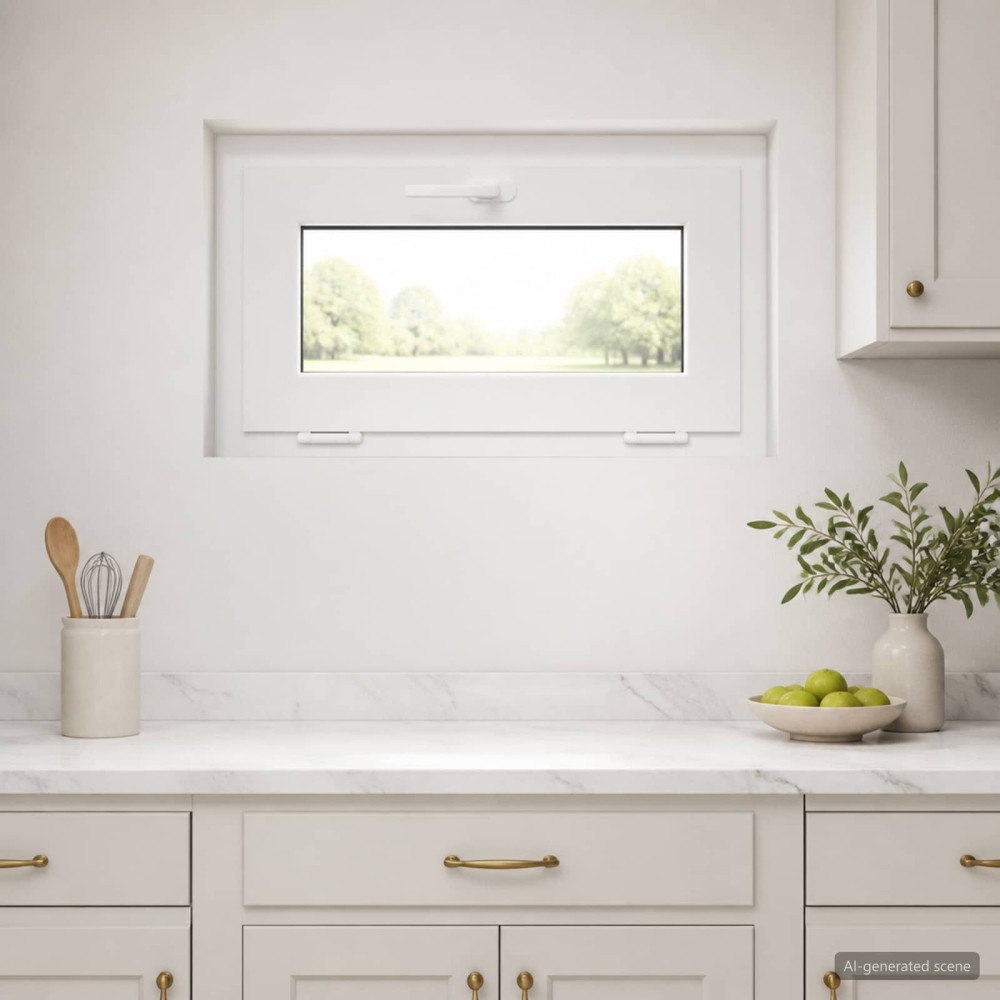 vidaXL Källarfönster inre färg vit RISOR 65 x 40 cm PVC och klart glas