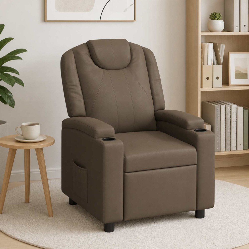 vidaXL Reclinerfåtölj Grå 75 x 95 x 106 cm Tyg