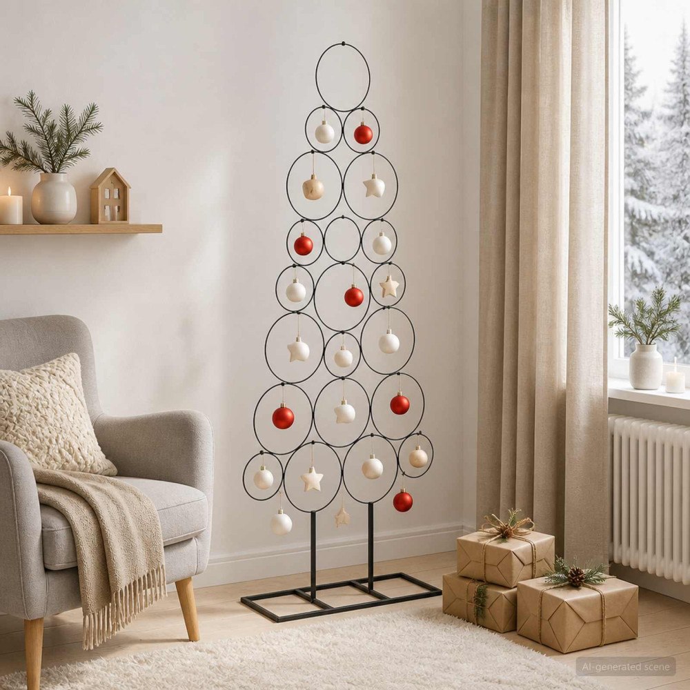 vidaXL Metall julgran KUOPIO 125 cm Stål Svart