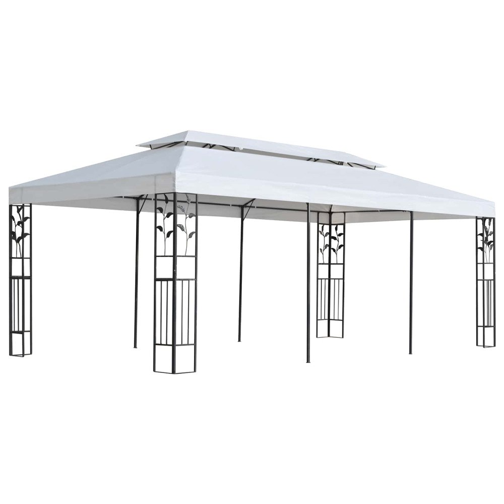 vidaXL Paviljongtyg Vit 300 x 600 cm Polyester
