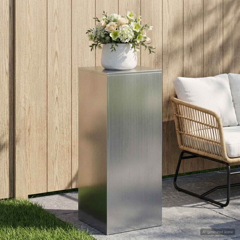 vidaXL Växtställ Silver 40 x 40 x 100 cm Stål