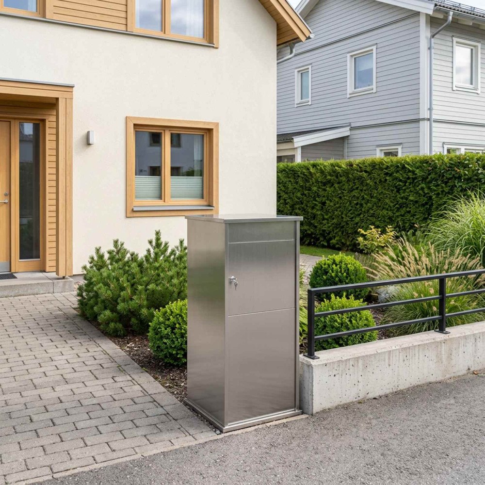 vidaXL brevlåda Silver 50 x 52 x 100 cm Galvaniserat stål