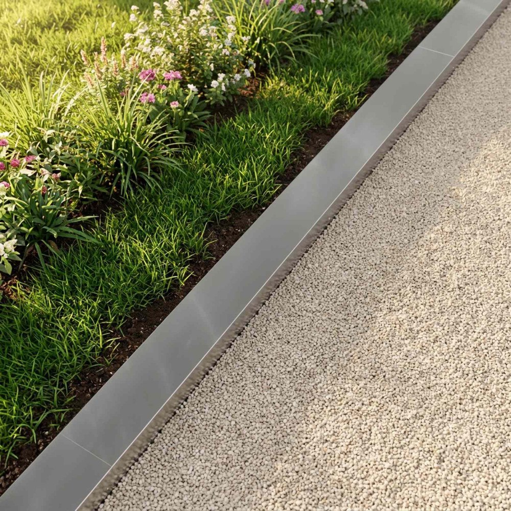 vidaXL Topprofil för rabattkant 2 st 100 x 10 x 5 cm Galvaniserat stål