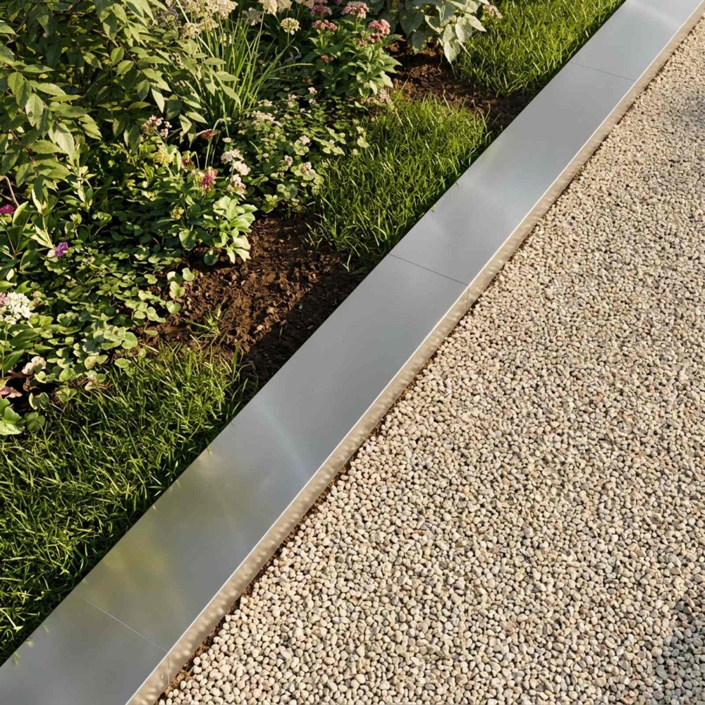 vidaXL Topprofil för rabattkant 2 st 100 x 15 x 5 cm Galvaniserat stål