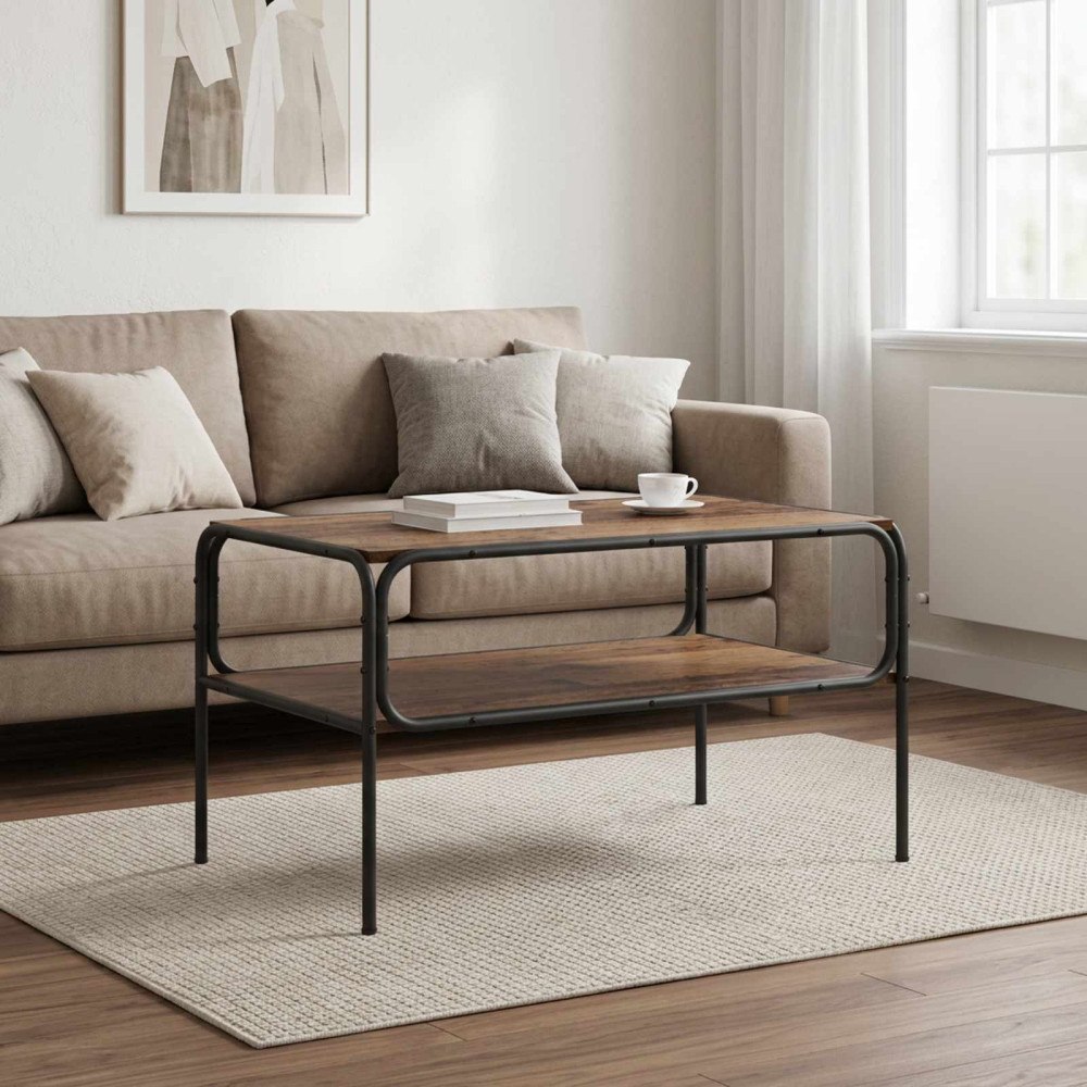 vidaXL Sidobord Gammalt trä 100 x 50 x 46 cm Konstruerat trä
