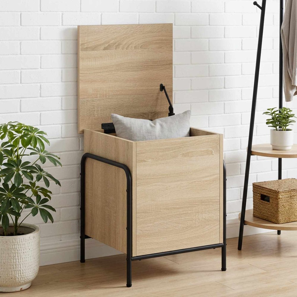vidaXL Förvaringslåda Sonoma-ek 80 x 40 x 49,5 cm Konstruerat trä