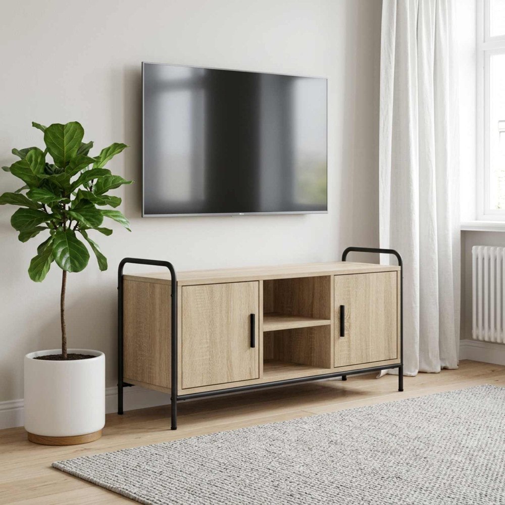 vidaXL TV-skåp 99 x 33 x 50 cm Sonoma-ek Konstruerat trä