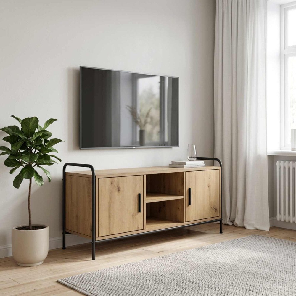 vidaXL TV-skåp 99 x 33 x 50 cm Artisan-ek Konstruerat trä