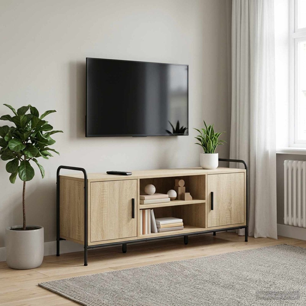 vidaXL TV-skåp 119 x 33 x 50 cm Sonoma-ek