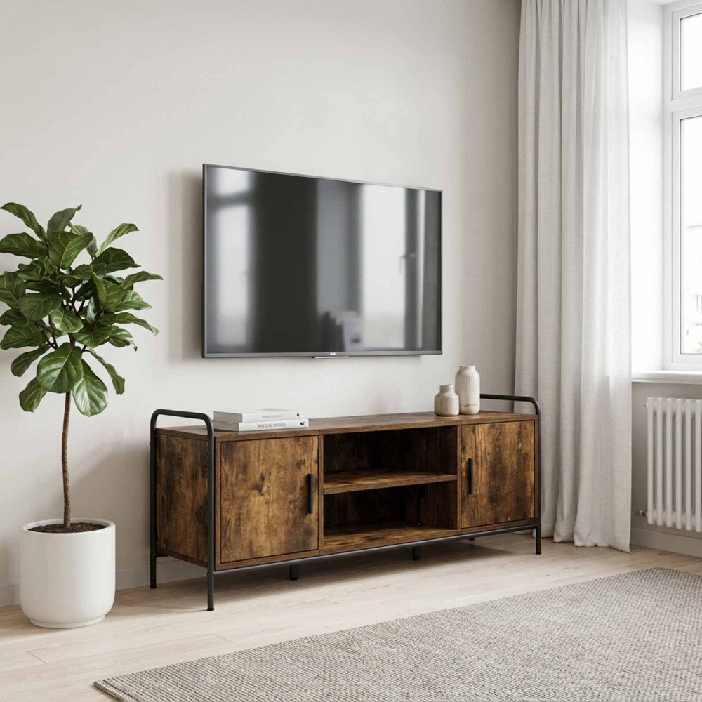 vidaXL TV-skåp 119 x 33 x 50 cm Rökt ek