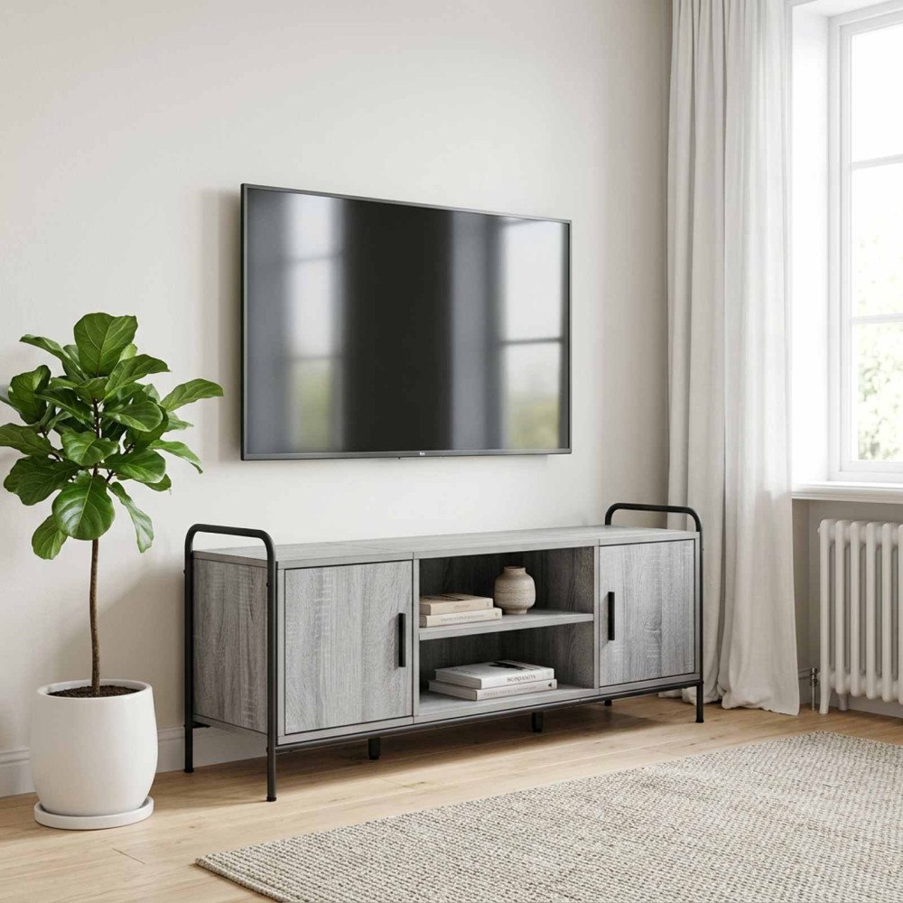 vidaXL TV-skåp 119 x 33 x 50 cm Grå Sonoma