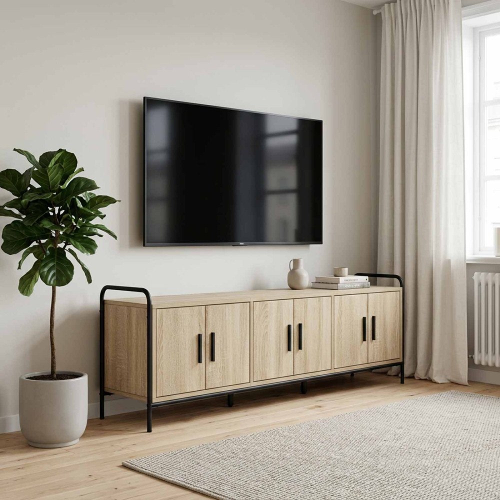 vidaXL TV-skåp 146 x 33 x 50 cm Sonoma-ek Konstruerat trä