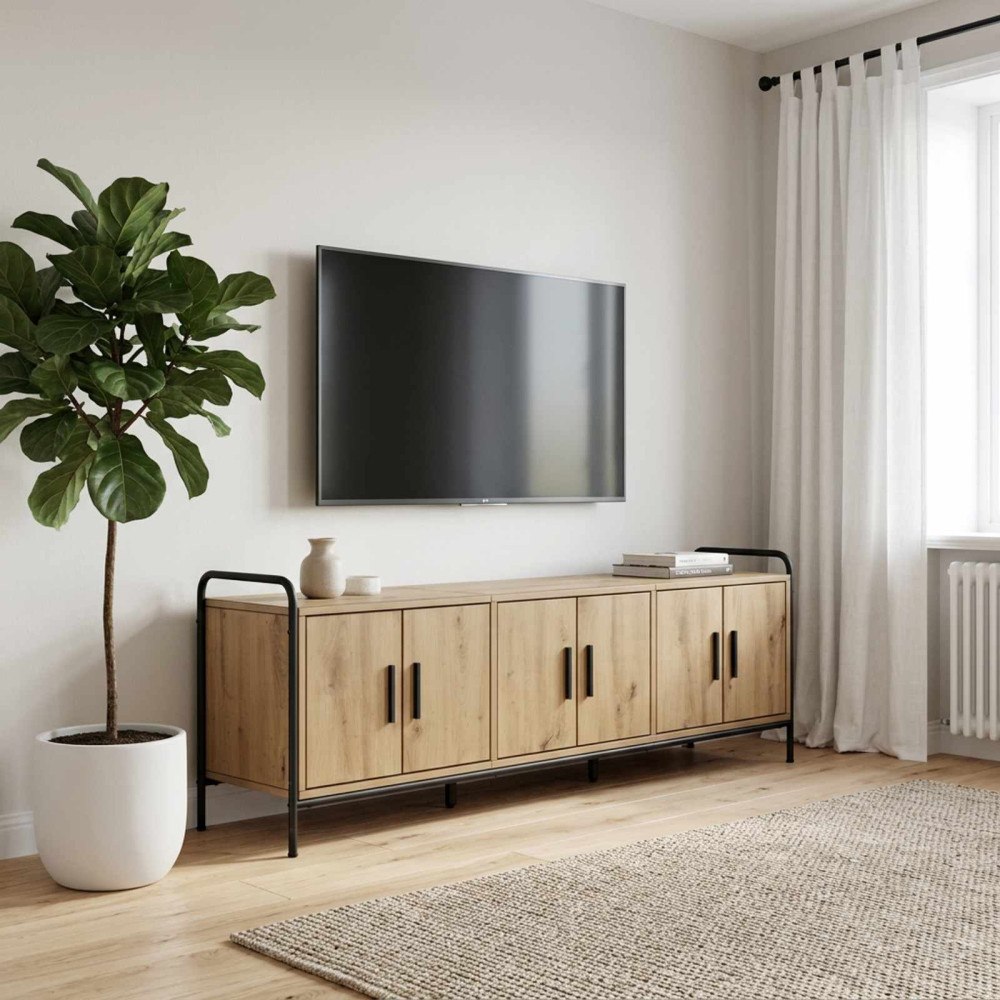 vidaXL TV-skåp 146 x 33 x 50 cm Artisan-ek Konstruerat trä
