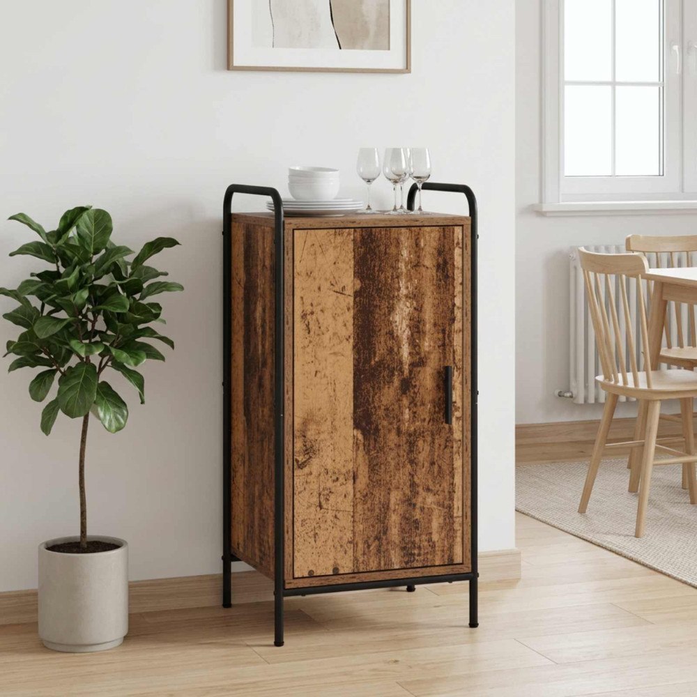 vidaXL Sideboard Gammalt trä 97 x 33 x 81 cm Konstruerat trä