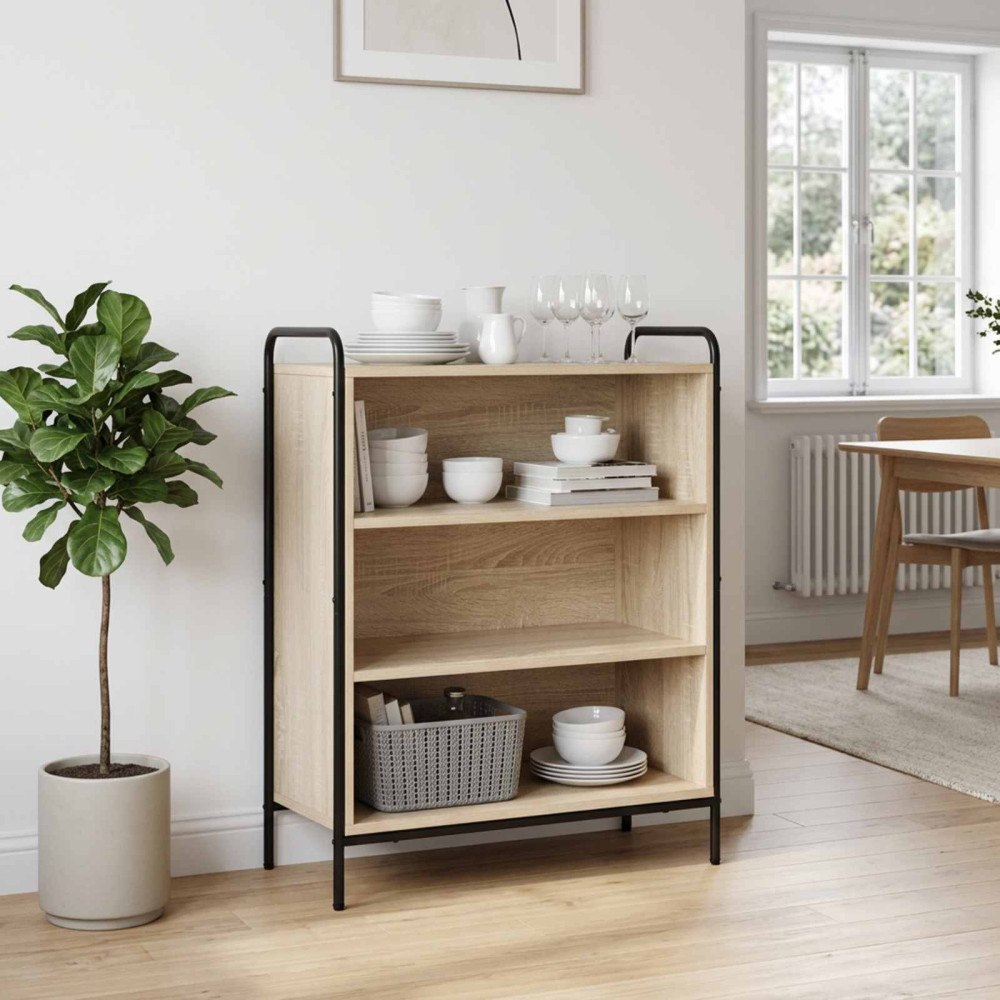 vidaXL Sideboard Sonoma-ek 97 x 33 x 81 cm Konstruerat trä