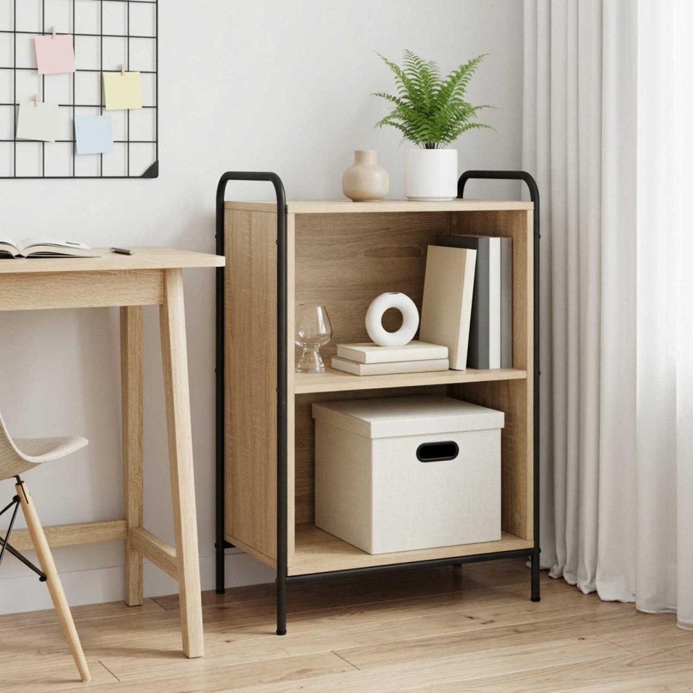 vidaXL Bokskåp 55,5 x 33 x 174 cm Konstruerat trä Sonoma-ek