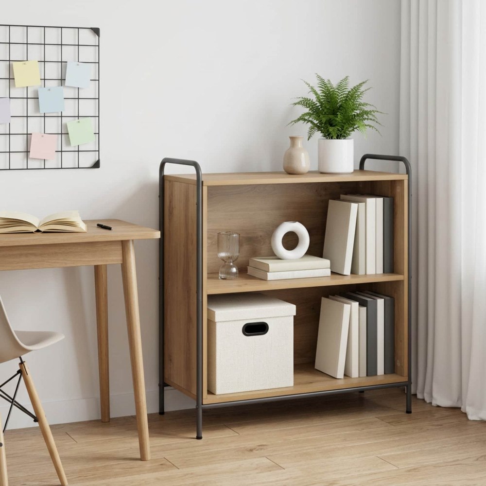 vidaXL Bokskåp 80 x 33 x 80 cm Konstruerat trä Artisan-ek