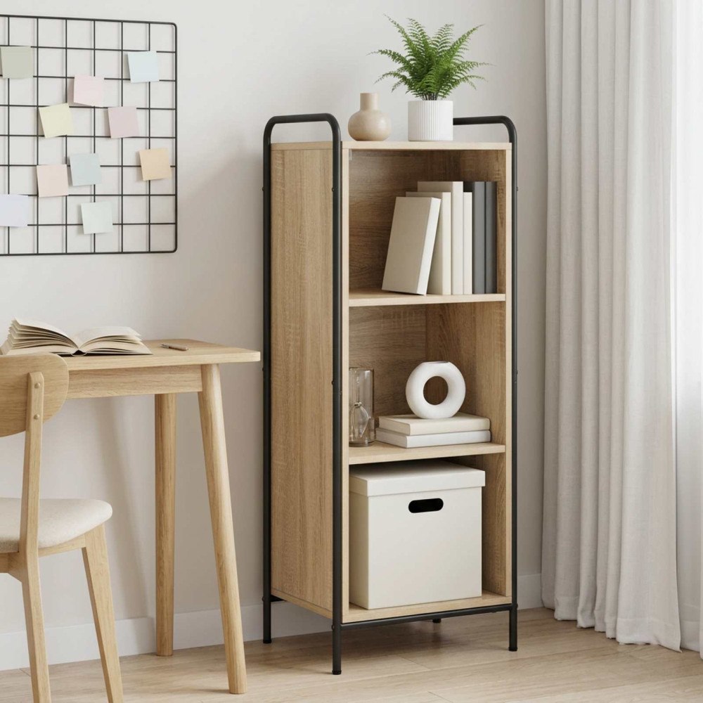 vidaXL Bokskåp 55,5 x 33 x 174 cm Konstruerat trä Sonoma-ek