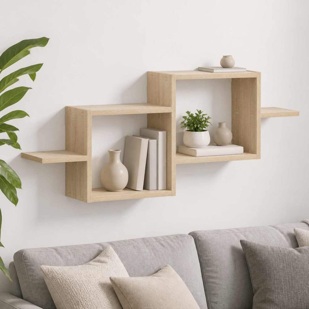 vidaXL Vägg hylla Sonoma-ek 95 x 17 x 37 cm Konstruerat trä