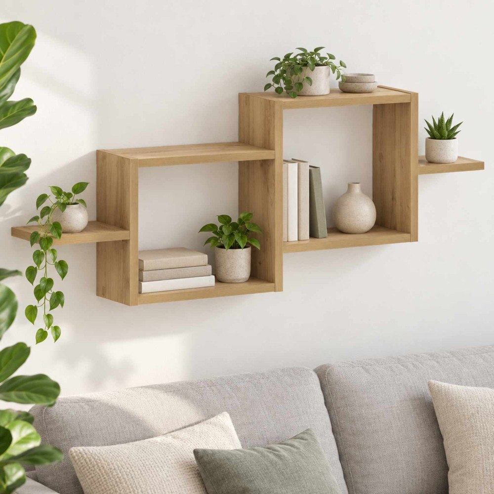 vidaXL Vägg hylla Artisan-ek 95 x 17 x 37 cm Konstruerat trä