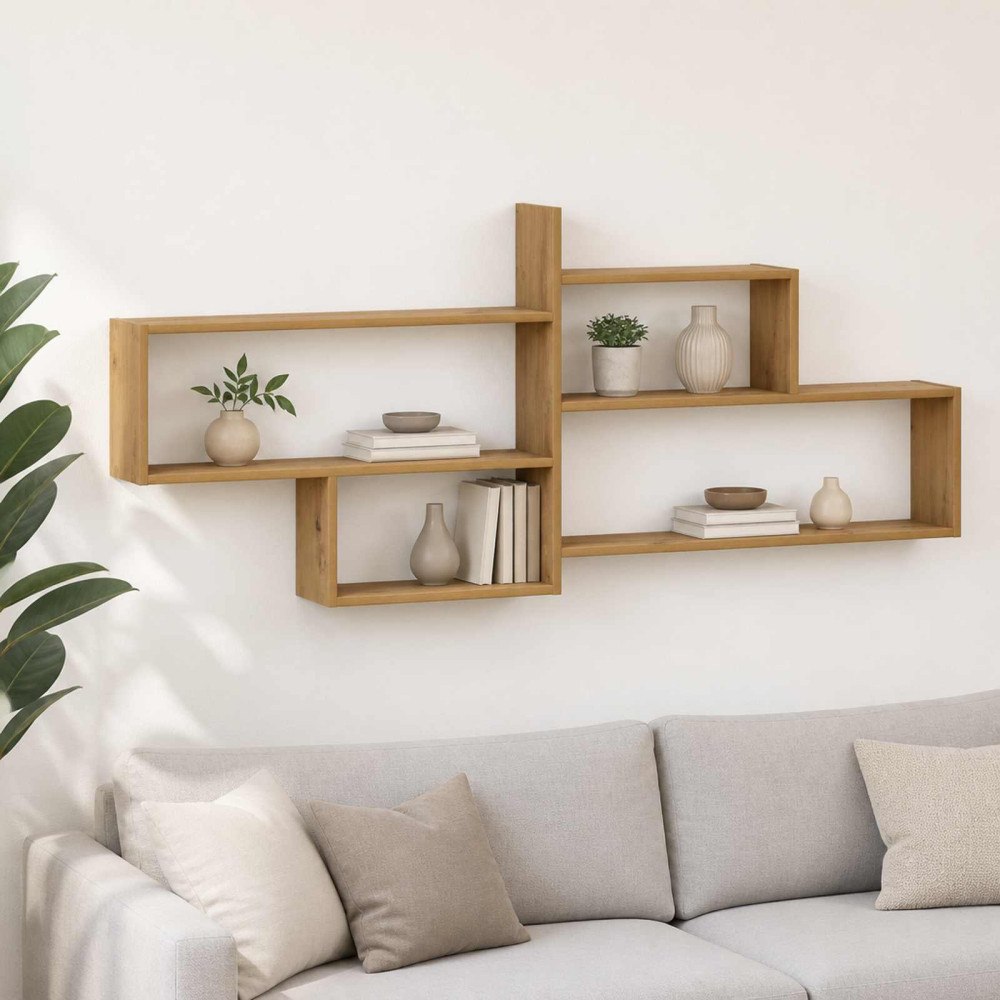 vidaXL Vägg hylla Artisan-ek 168,5 x 17 x 68 cm Konstruerat trä