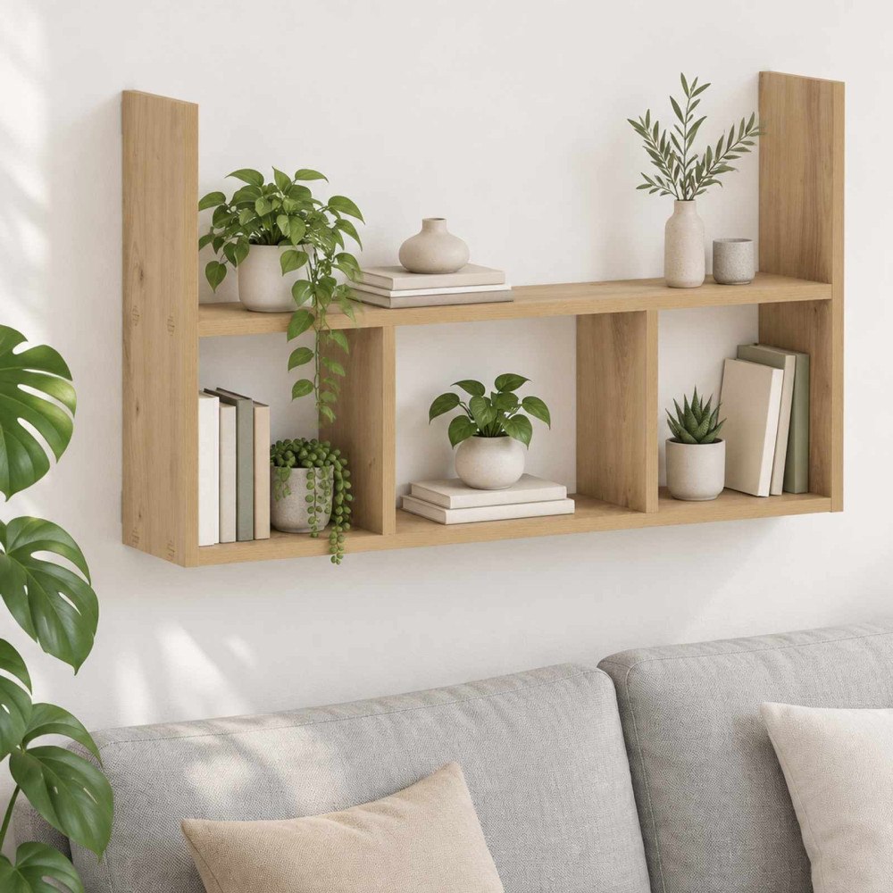 vidaXL Vägghylla Artisan-ek 78,5 x 17 x 45 cm Konstruerat trä